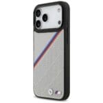 BMW M Tricolor Metal Logo MagSafe Gray Kryt iPhone 17 Pro Max
