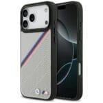 BMW M Tricolor Metal Logo MagSafe Gray Kryt iPhone 17 Pro Max