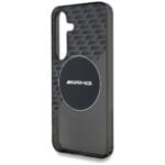 Cas AMG Transparent Rhombs MagSafe Black Kryt Samsung Galaxy S25