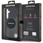 Cas AMG Transparent Rhombs MagSafe Black Kryt Samsung Galaxy S25