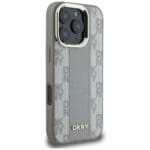 DKNY Checkered Pattern MagSafe Beige Kryt iPhone 16 Pro