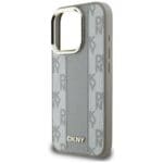 DKNY Checkered Pattern MagSafe Beige Kryt iPhone 16 Pro