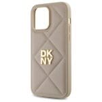DKNY DKHCP14LPQDSLE Beige Quilted Stack Logo Kryt iPhone 14 Pro