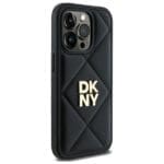 DKNY DKHCP14LPQDSLK Black Quilted Stack Logo Kryt iPhone 14 Pro