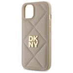 DKNY DKHCP14SPQDSLE Beige Quilted Stack Logo Kryt iPhone 14