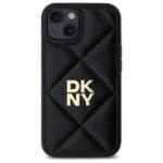DKNY DKHCP14SPQDSLK Black Quilted Stack Logo Kryt iPhone 14