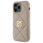 DKNY DKHCP14XPQDSLE Beige Quilted Stack Logo Kryt iPhone 14 Pro Max