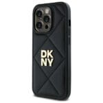 DKNY DKHCP14XPQDSLK Black Quilted Stack Logo Kryt iPhone 14 Pro Max