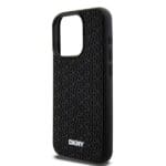 DKNY DKHCP15L3DRPWK Black Hardcase 3D Rubber Repeat Pattern Kryt iPhone 15 Pro