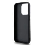 DKNY DKHCP15L3DRPWK Black Hardcase 3D Rubber Repeat Pattern Kryt iPhone 15 Pro