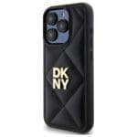 DKNY DKHCP15LPQDSLK Black Quilted Stack Logo Kryt iPhone 15 Pro