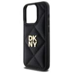 DKNY DKHCP15LPQDSLK Black Quilted Stack Logo Kryt iPhone 15 Pro