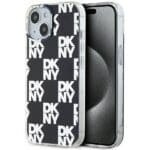 DKNY DKHCP15MHDLCEK Black Hardcase IML Checkered Mono Pattern Kryt iPhone 14 Plus/15 Plus