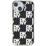 DKNY DKHCP15MHDLCEK Black Hardcase IML Checkered Mono Pattern Kryt iPhone 14 Plus/15 Plus