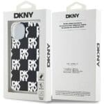DKNY DKHCP15MHDLCEK Black Hardcase IML Checkered Mono Pattern Kryt iPhone 14 Plus/15 Plus