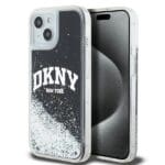 DKNY DKHCP15MLBNAEK Black Hardcase Liquid Glitter Big Logo Kryt iPhone 14 Plus/15 Plus