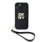 DKNY DKHCP15MPBSWSK Black Hardcase with Wrist Strap and Stock Logo Kryt iPhone 15 Plus