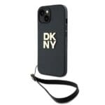 DKNY DKHCP15MPBSWSK Black Hardcase with Wrist Strap and Stock Logo Kryt iPhone 15 Plus