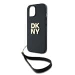 DKNY DKHCP15MPBSWSK Black Hardcase with Wrist Strap and Stock Logo Kryt iPhone 15 Plus