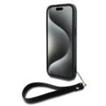 DKNY DKHCP15MPBSWSK Black Hardcase with Wrist Strap and Stock Logo Kryt iPhone 15 Plus