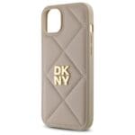 DKNY DKHCP15MPQDSLE Beige Quilted Stack Logo Kryt iPhone 15 Plus