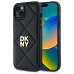 DKNY DKHCP15MPQDSLK Black Quilted Stack Logo Kryt iPhone 15 Plus