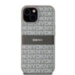 DKNY DKHCP15MPRTHSLE Beige Hardcase Leather Mono Stripe & Metal Logo Kryt iPhone 14 Plus/15 Plus