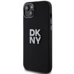 DKNY DKHCP15MSMCBSK Black Hardcase Liquid Silicone Metal Logo Kryt iPhone 14 Plus/15 Plus