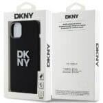 DKNY DKHCP15MSMCBSK Black Hardcase Liquid Silicone Metal Logo Kryt iPhone 14 Plus/15 Plus