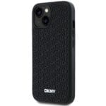 DKNY DKHCP15S3DRPWK Black Hardcase 3D Rubber Repeat Pattern Kryt iPhone 13/14/15