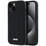 DKNY DKHCP15S3DRPWK Black Hardcase 3D Rubber Repeat Pattern Kryt iPhone 13/14/15