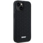 DKNY DKHCP15S3DRPWK Black Hardcase 3D Rubber Repeat Pattern Kryt iPhone 13/14/15
