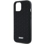 DKNY DKHCP15S3DRPWK Black Hardcase 3D Rubber Repeat Pattern Kryt iPhone 13/14/15