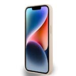 DKNY DKHCP15SPCPTSSP Pink Hardcase Leather Checkered Mono Pattern Kryt iPhone 14 Plus/15 Plus