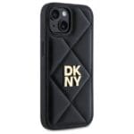 DKNY DKHCP15SPQDSLK Black Quilted Stack Logo Kryt iPhone 15