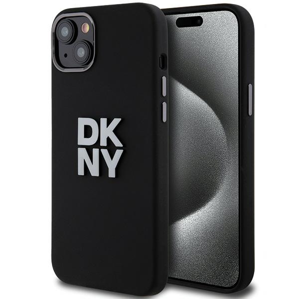 DKNY DKHCP15SSMCBSK Black Hardcase Liquid Silicone Metal Logo Kryt iPhone 13/14/15