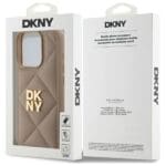DKNY DKHCP15XPQDSLE Beige Quilted Stack Logo Kryt iPhone 15 Pro Max