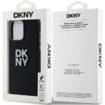 DKNY DKHCP15XSMCBSK Black Hardcase Liquid Silicone Metal Logo Kryt iPhone 15 Pro Max