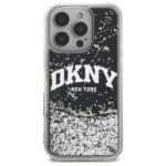 DKNY DKHCP16LLBNAEK Black Hardcase Liquid Glitter Arch Logo Kryt iPhone 16 Pro