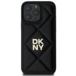 DKNY DKHCP16LPQDSLK Black Quilted Stack Logo Kryt iPhone 16 Pro