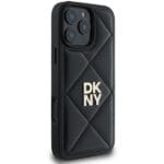 DKNY DKHCP16LPQDSLK Black Quilted Stack Logo Kryt iPhone 16 Pro