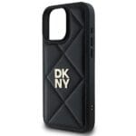 DKNY DKHCP16LPQDSLK Black Quilted Stack Logo Kryt iPhone 16 Pro