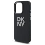 DKNY DKHCP16LSMCBSK Black Hardcase Liquid Silicone Metal Logo Kryt iPhone 16 Pro