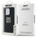 DKNY DKHCP16LSMCBSK Black Hardcase Liquid Silicone Metal Logo Kryt iPhone 16 Pro