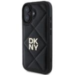 DKNY DKHCP16SPQDSLK Black Quilted Stack Logo Kryt iPhone 16