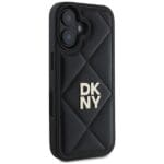 DKNY DKHCP16SPQDSLK Black Quilted Stack Logo Kryt iPhone 16