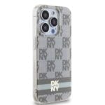 DKNY DKHMP13LHCPTSE Beige Hardcase IML Checkered Mono Pattern & Printed Kryt iPhone 13/13 Pro