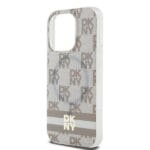 DKNY DKHMP13LHCPTSE Beige Hardcase IML Checkered Mono Pattern & Printed Kryt iPhone 13/13 Pro