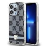 DKNY DKHMP13LHCPTSK Black Hardcase IML Checkered Mono Pattern & Printed Kryt iPhone 13/13 Pro