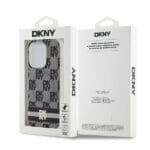 DKNY DKHMP13LHCPTSK Black Hardcase IML Checkered Mono Pattern & Printed Kryt iPhone 13/13 Pro